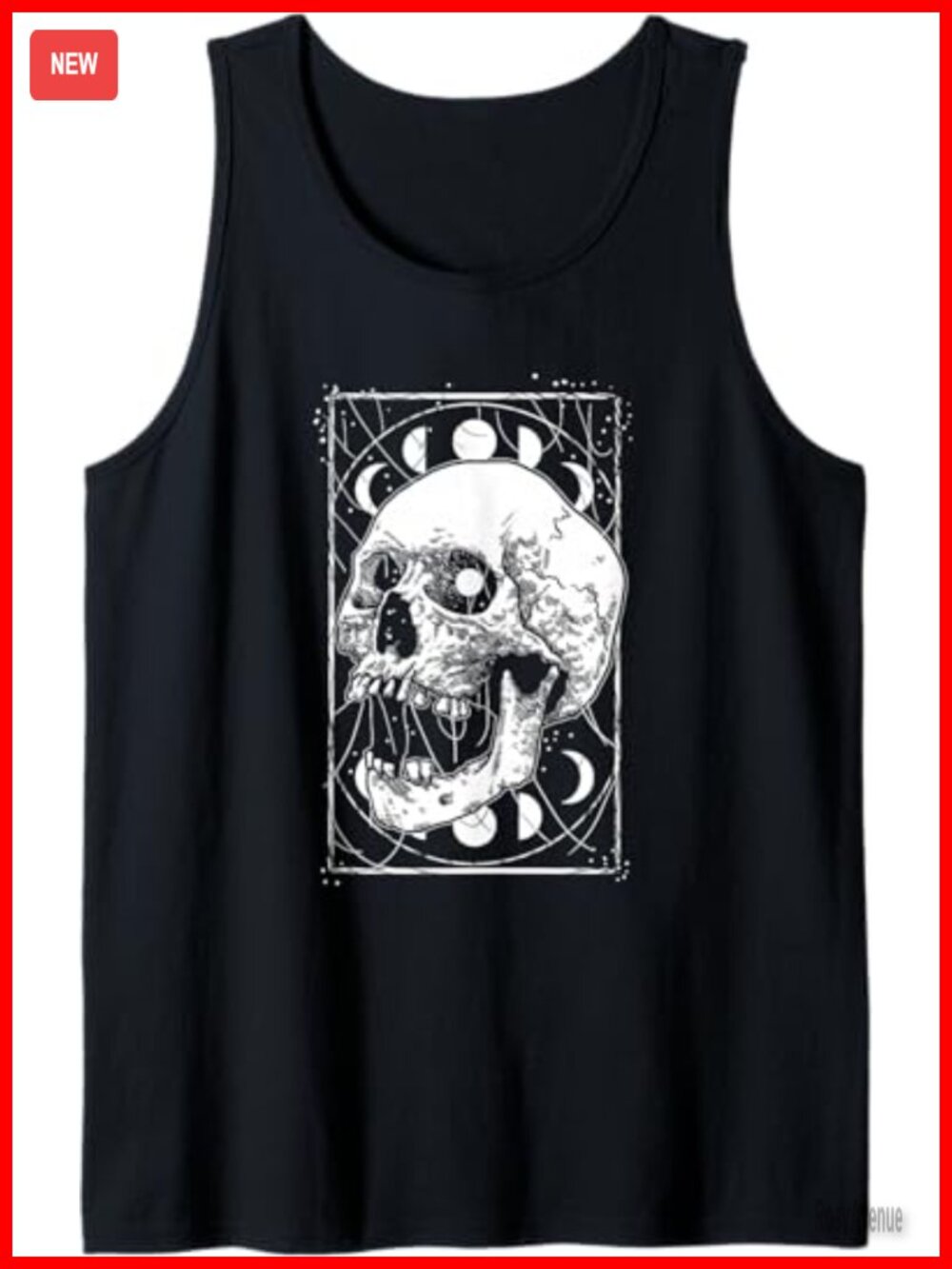 Gothic Occult Skull Moon Phases Tank Top - Wicca Witchcraft Apparel